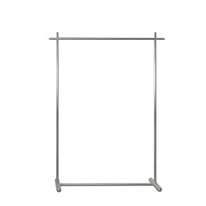 Modern Simplicity Stainless Steel Clothing Display Rack Free Standing Silver Frosted Childrens Wear Shop Womens Wear Shop Rack with Wheel
