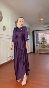 YEZZI DRESS - SATIN ROBERTO CAVALLY - GAMIS KONDANGAN - DRESS SERUT - GAUN BRIDESMAID - UKURAN M  L  XL  XXL
