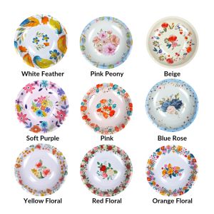 Piring Seng Cekung 20cm 22cm Loyang ANTI GOMPAL / Piring Enamel / Piring Seng Motif / Piring Stainless / Loyang Seng Lapis