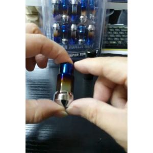 [ M12 X P 1.5 / 20PCS+1 ] MUTEKI WHEEL RIM NUT TYRE TIRE RACING STEEL BESI TAYAR