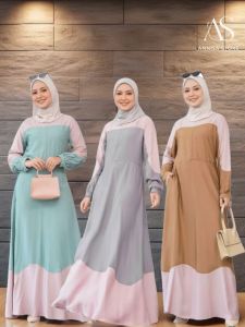 BAJU DRESS RAUNA PRIDE GAMIS RGD 49 COKLAT