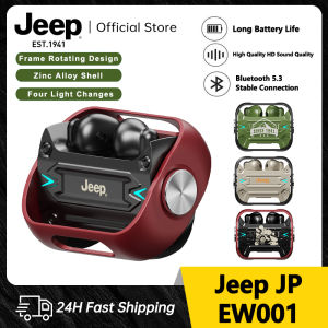 Jeep TWS Wireless Earbuds Bluetooth 5.3 in-Ear Headphones with 500mah Charging CaseIPX5 Waterproof Headset Stereo Sound True Wireless Earbuds Sports Gaming Headphones-Single Microphone ENC/HD Call/HIFI Sound Quality/Comfortable to Wear/Ultra-low Latency