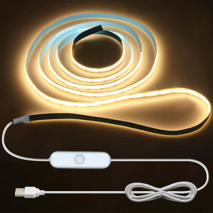 DC5V Flexible LED Strip Light Strip USB COB LED Strip LED Strips Dotless Strip Ribbon White/Warm White for Stairs Wardrobe