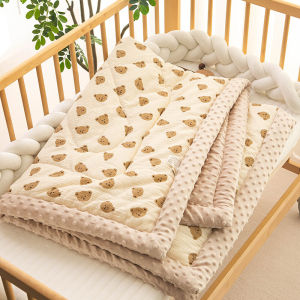 ผ้าห่มเด็กผ้าฝ้ายแท้หนาสำหรับฤดูใบไม้ร่วงและฤดูหนาว ผ้าห่มเด็กผ้าฝ้ายแท้สำหรับครอบคลุมเด็กแรกเกิดและเด็กเล็ก