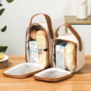 Portable Breakfast Thermal Bag Mini Small Size Aluminum Foil Lunch Box Bag Insulated Cool Bag Oxford Cloth Sponge Home Storage