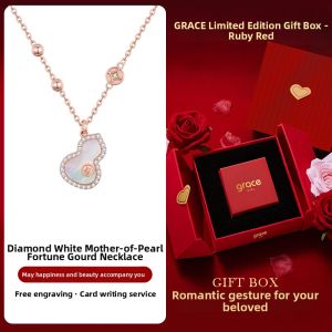 Grace Girl | Real Diamond Embedded Gourd Shape Necklace