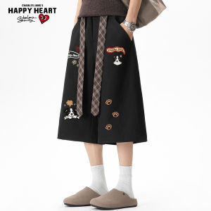 CHARLES JANGS HAPPY HEART | Summer Thin Loose Drape Pants Seven Eighths Trousers