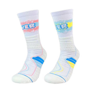 Mens Long Tube Basketball Socks Thickened Sports Uzi Integrated Elite Socks Towel Bottom High Tube Nylon Cotton Breathable