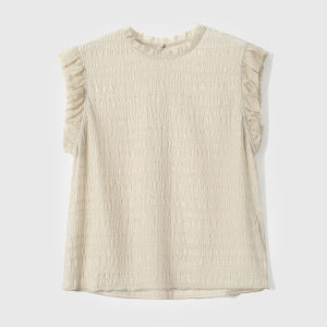 Luxe Romantic Lace Trim Silk Short Sleeve Top