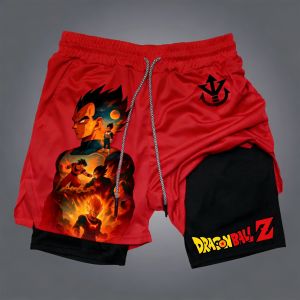 Bandai | Dragon Ball Son Goku Summer Mens Bot Fitness 2025 Double-Layer Replica Two-Piece Loose-Fit Training Running Shorts Casual Pants