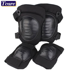 4Pcs/Set Professional Tactical Combat Elbow Protective Pad Guard Knee Pads Outdoor Sports Safety Gear Adjustable Shoulder Straps