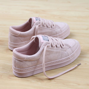 People-Oriented Suede Casual Sneakers Womens Spring New Arrival K-style Thick Sole Flats Student Canvas Shoes Black Womens Shoes 2127