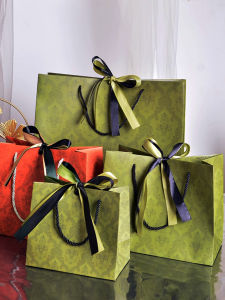 Exquisite Gift Bag for Cross-Border Presents Candy Storage Bag with Ribbon Luxury Packaging European Style Vintage Card Stock
