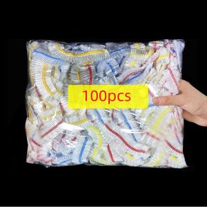 100/200pcs Saran Wrap Colorful Disposable Food Cover Food Grade Fresh-keeping Plastic Bag Kitchen Refrigerator Accessories
