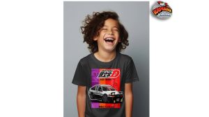 Kaos Anak Desain Otomotif: TShirt Cartoon ae86 Initial D
