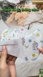 Khẩu trang trẻ em An Tâm 3D đa lớp kháng khuẩn ngăn ngừa bụi mịn cho bé từ 3-8 tuổi Hộp 50 cái