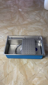 Chậu Rửa 1 Hố Cao Cấp Inox 304 Giật Cấp Kích Thước 75x47 Dày 5 Ly Chống Xước