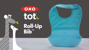 OXO Tot Roll-up Silicone Bib for Toddlers