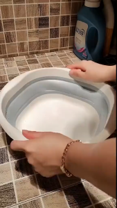 WUZHE Baskom Plastik Lipat Multifungsi Baskom Portable Water Bucket Foldable Collapsible Ember Lipat Baskom Lipat Bayi