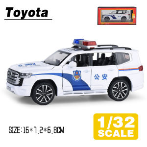 LEO 1:32 Toyota Land Cruiser LC300 Police Car Diecast Model Car Alloy Cars Toys Collection Gift For Kids Boy Girl