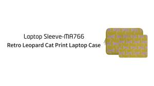 Leopard Pattern Laptop Sleeve 13 13.6 15.6 Inch For MacBook Air Surface Lenovo With Mouse Pad Set Lightweight Soft Padded Bag