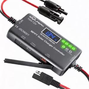 MPPT 10A 12V Solar Charge Controller with LCD Display Solar Panel Charge Controller with Type-C and USB Output for Solar Panel