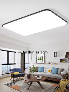 Modern Minimalist Creative Rectangle LED Ceiling Light for Living Room And Bedroom Hanging Lamp Aluminum Body PVC Lampshade