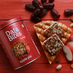 Farmley Date Bites Protein Snack - Apple Pie 20g - On-the-go Healthy Snack All Natural Gluten Free No Added Sugar Dry Fruit & Nuts
