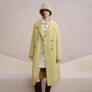 DUSHU | Elegant Oversized Double Breasted Wool Coat