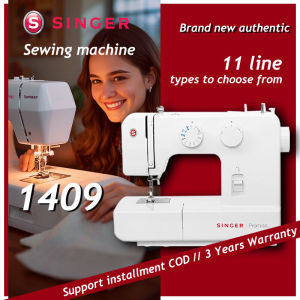 Singer 1409 Heavy Duty Sewing Machine Industrial 800SPM 60W 9 Stitches 4-Step Auto Buttonholer for Denim/Jeans/Leather
