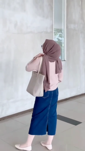 Rok Yuki Skirt Span Midi Pendek Panjang 7/9 Highwaist Unfinis Cutting Korean Style Kekinian 2025