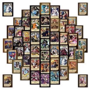 Bandai | BỘ 50 One Piece Anime Dán Chống Nước Hoạt Hình Đề Can Cho Ốp Điện Thoại Laptop Xe Máy Thoáng Mát DIY Phụ Kiện Quà Tặng
