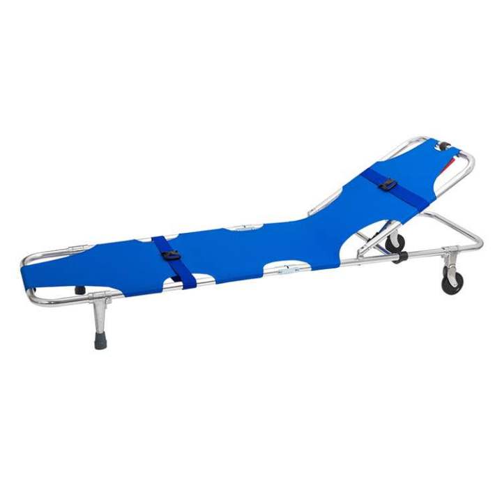 2 Folded Stretcher With Wheels (blue) Heavy Duty Folding Stretcher ...