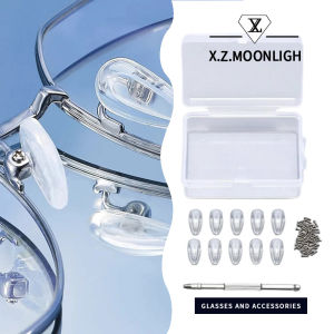 【 X.z.moonligh】ชุดอุปกรณ์เสริมซิลิโคนแผ่นรองจมูกแว่นตาเบาะอากาศกันลื่นพร้อมอุปกรณ์เสริมไขควงเเว่นตา