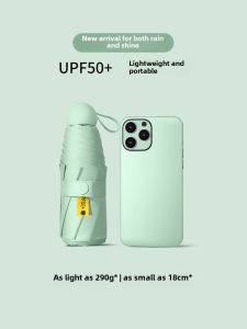 Mini Capsule Sun Umbrella Sun Protection UV Protection 50% off Small Portable Sun Protection Umbrella Foldable Rain and Rain Dual-Use Female