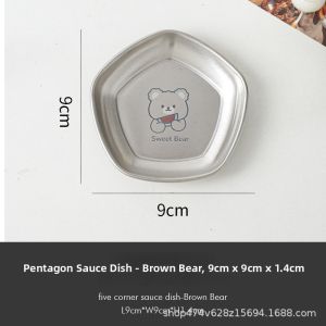 Stainless Steel Cartoon Childrens Tableware Set