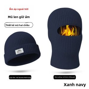Mũ Len Dệt Kim Ấm Áp Hai Công Dụng Thiết Kế Có Thể Điều Chỉnh Dùng Cho Trượt Tuyết Thể Thao Và Đi Xe Máy Mặt Nạ Chống Bụi Hoạt Động Đi Xe Máy