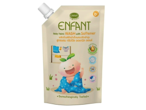 SALE!!! ENFANT อองฟองต์ Baby Fabric Wash With Softener น้ำยาซักผ้าเด็กอ่อนผสมปรับผ้านุ่ม 600ml. ปี2025