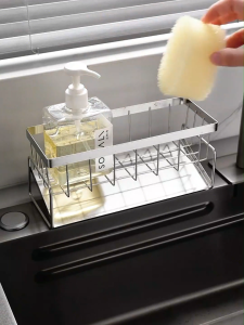 KEVE Stainless Steel Sponge Holder for Sink Organizer Sponge Drainer Rack Kitchen Accessories