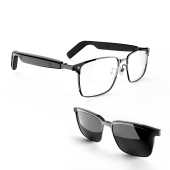 SG-20 Pro 2-in-1 TWS Daily Wear Smart Glasses Bluetooth Audio Voice Assistant Lightweight Design 9D