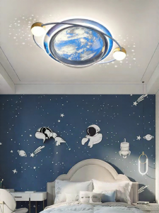 DENGSHI | Full Spectrum Eye-protection Astronaut Space Earth Moon Stars Bedroom Ceiling Light