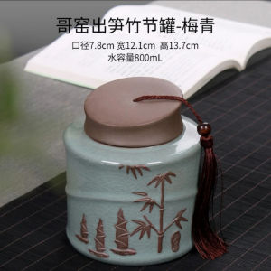 Double-Layered Ceramic Tea Canister Storage Jar Sealed for Home Use Chinese Style Gongfu Tea Ceremony Handmade Vintage Design