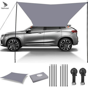 Portable Camping Tent Automobile Rooftop Rain Canopy Car Shelter Shade Camping Side Car Roof Top Tent Awning Waterproof UV