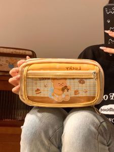 Hộp Đựng Bút Chì Hình Gấu Bơ Dễ Thương Dung Tích Lớn Phong Cách Mới 2025 Hộp Đựng Đồ Dùng Học Tập Đơn Giản Cho Học Sinh Trung Học