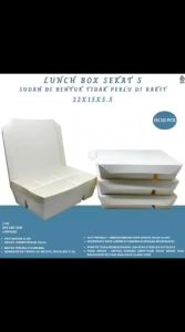 Lunch Box Sekat 5 Paper Lunch Box (LFS1-Isi 10 pcs )