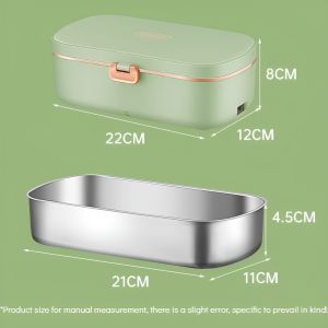 Workers Insulated Lunch Box Water-Free Electric Heating Steaming Lunch Box One Person With Rice Hot Dishes Hot Rice Gods Plug-In Electricity加热饭盒