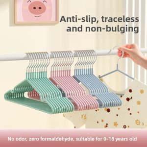 30cm Rubber Coated Kids Hanger Non-slip PVC Metal Infant Clothes Hanger for Home Dormitory Home Clothes Hanger Organization