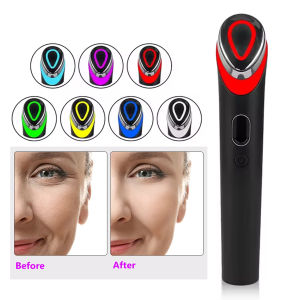 Booster Pro LED Facial Light Therapy 7 Colors Eye Beauty Wand Red Light Eye Massager For Skincare & Blue Rejuvenation Tool