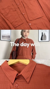 Vyo Kemeja Wanita Gea Top Kerah Kemeja Atasan Wanita Blouse Lengan Panjang Terbaru