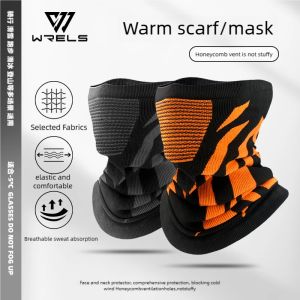 WRELS Knitted Scarf Faces Cover Windproof Outdoor Sports Half Face Mask Elastic Absorb Prevention Sweat Breathable Bicycle Mask